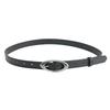 Korean Oval Alloy Pin Buckle Women's Belt - Versatile Style for Dresses & Jeans