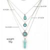 New Necklace Vintage Bohemian Turquoise 4 Layers Necklace Pendant Set