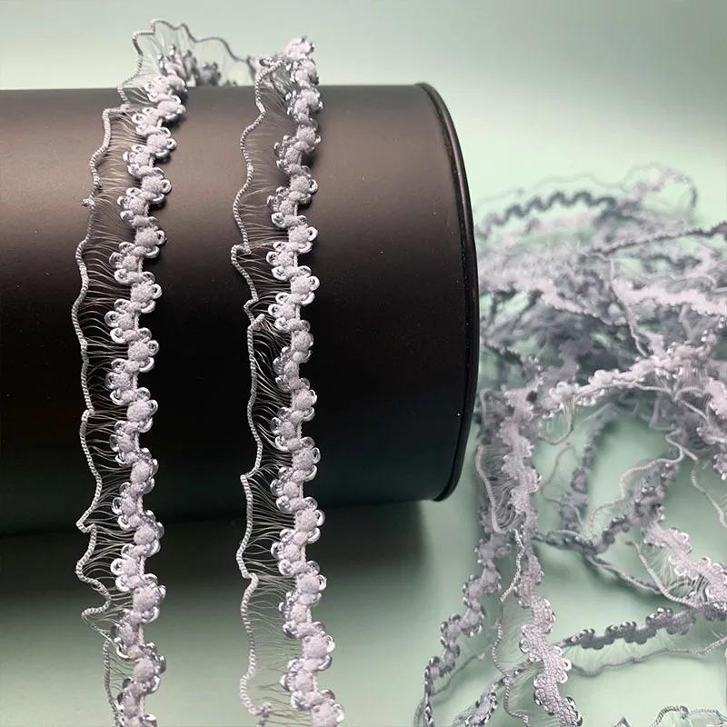 20meters/lot Elastic Colored Lace Organza Ribbon DIY Clothing Curtains Handmade Crafts Accessories Festival Gift Packaging