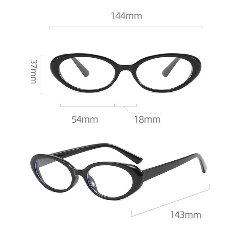 Elliptical Korean Reading Glasses Fashion Women Blue Anti Light Far Sight Eyeglasses Ladies Simple and Versatile Eyewear Diopter