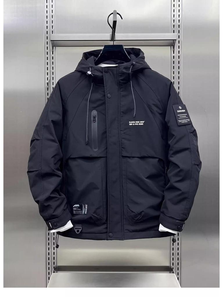 Męska Modna Wiatroszczelna Kurtka Góralska – Stylowa, Wszechstronna i Przystojna Odzież Robocza z Kapturem