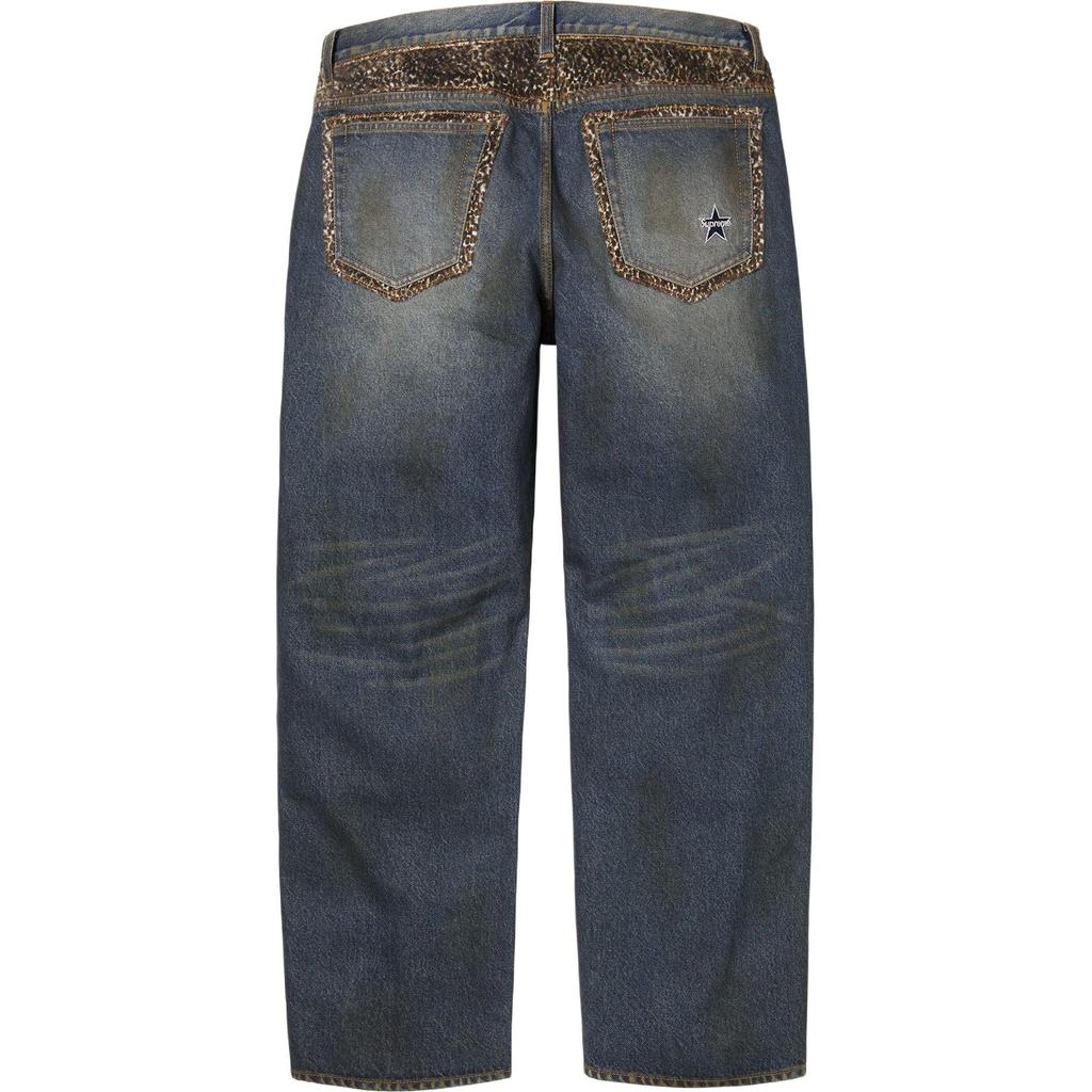 Supreme FW25 WEEK19 Leopard Faux Fur Loose Fit Jean Jeans Unisex SUP-FW25-179