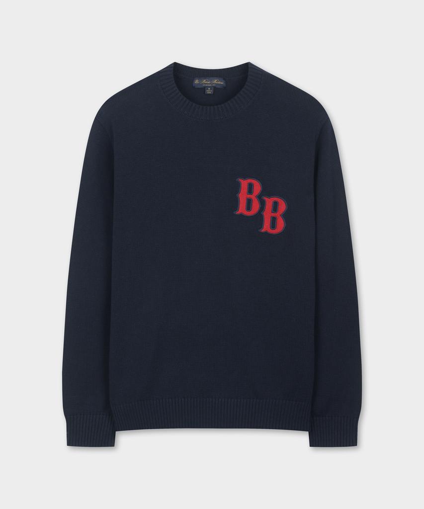 BROOKS BROTHERS [Heritage] Lettering Pullover Sweater (Navy) (Bbwrmhg151)
