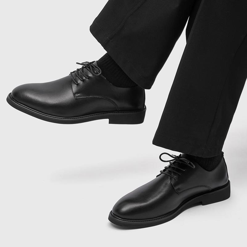 Fashion Lace-Up Men's Oxford Wedding Shoes New Arrival Male Coiffeur Flats Leather Male Outdoor Shoes Classic Formal Office Footwear