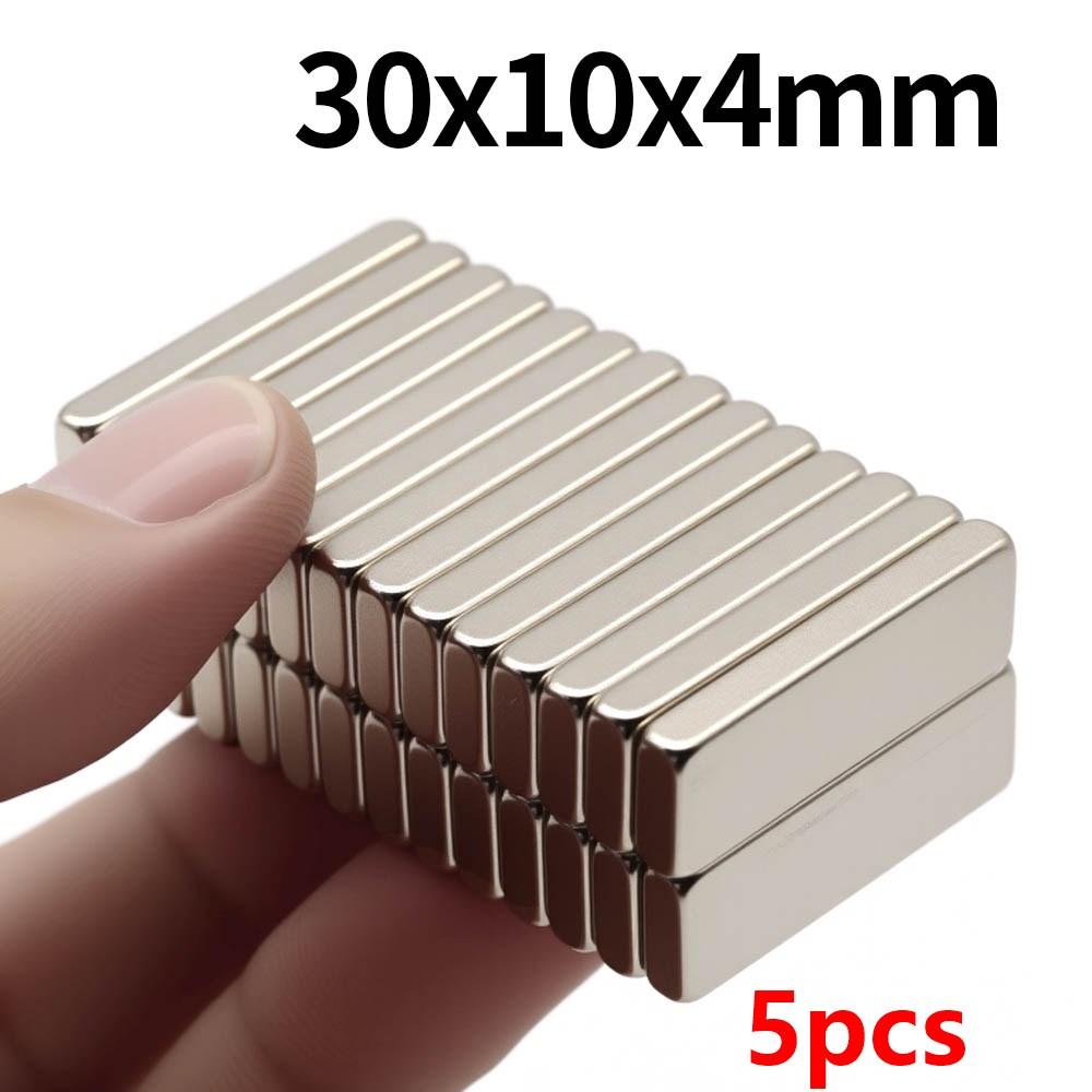 Superstarker Neodym-Magnet N35 NdfeB Permanentmagnetische Magnete Block Leistungsstarke Magnete Kühlschrankmagnet 30x10x2/3/4/5/10mm