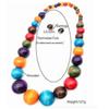Wooden Bead Chain Ethnic Necklace for Women