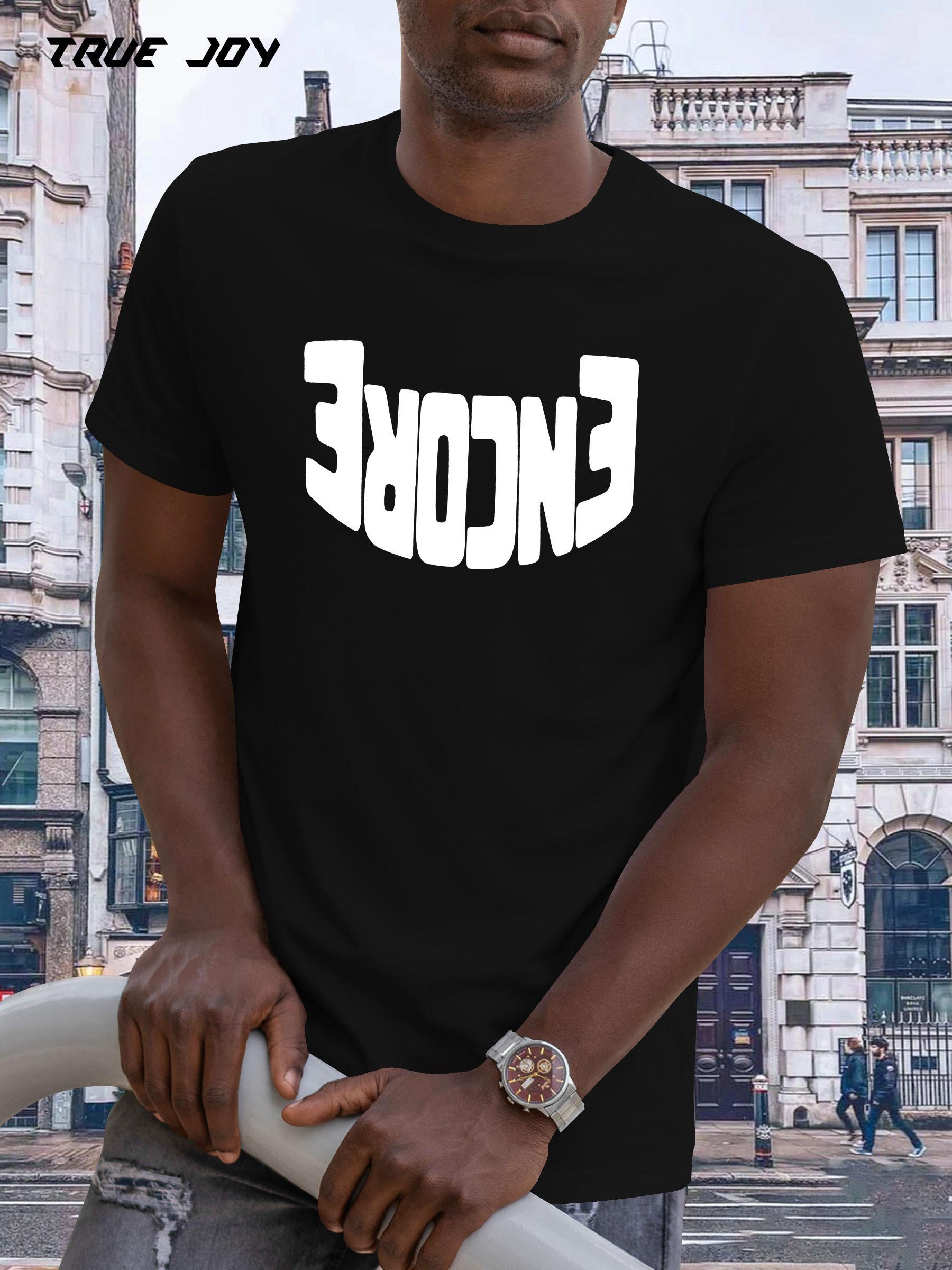 EROCNE T-shirt - Bold NEVER GIVE UP Print XXXXL