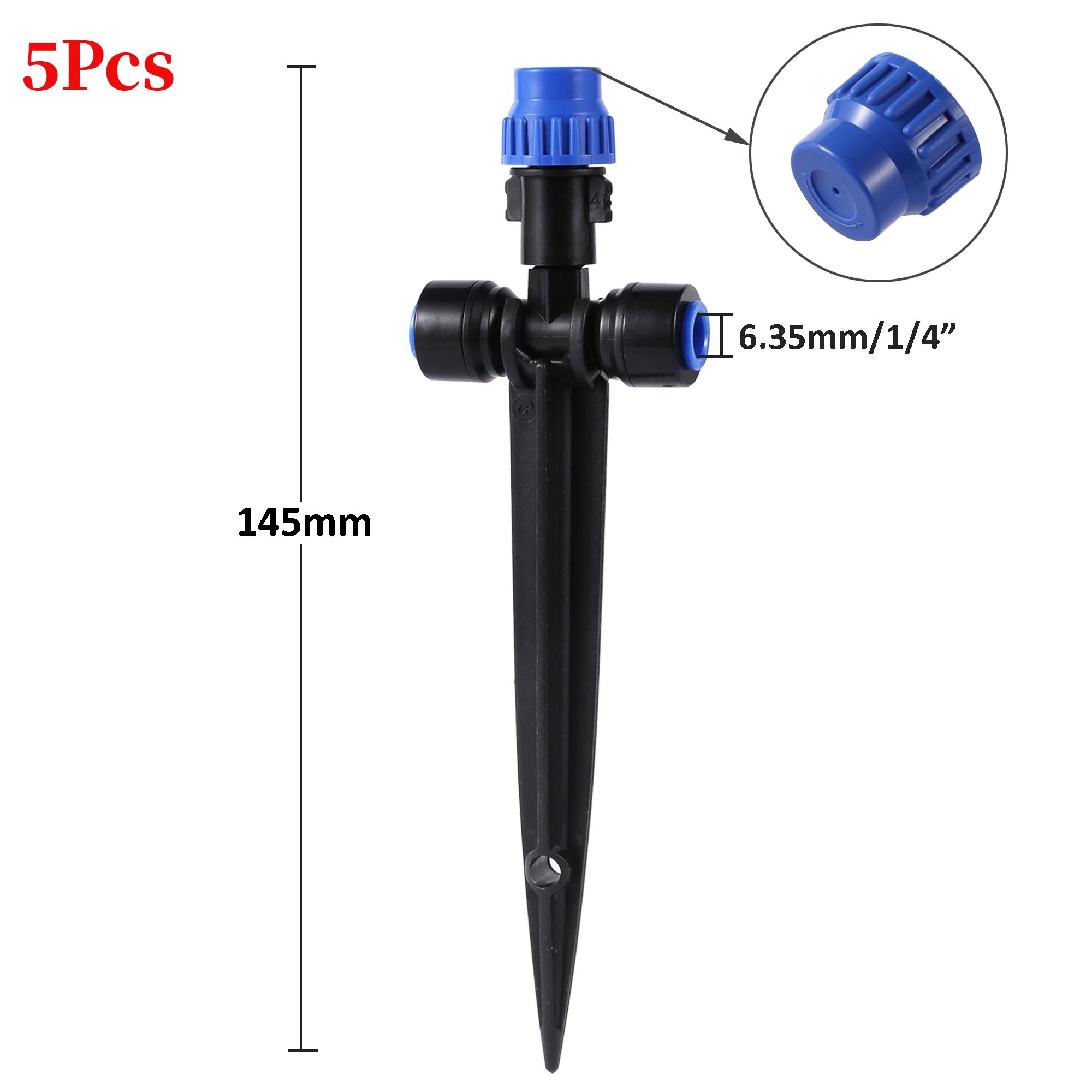 

5Pcs Adjustable 1/4 Irrigation Misting Dripper 360degree Sprinkler Drip Watering Tool 4/7mm Hose Garden Yard Greenhouse