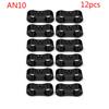 12pcs AN -10 AN10 19MM Black Braided Hose Separator Clamp Fitting Adapter Bracket