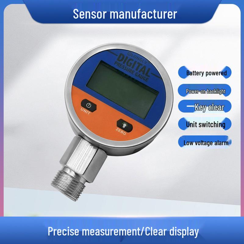 Longlv YL-809 Digital Pressure Gauge with Battery Display for Air and Hydraulic Use