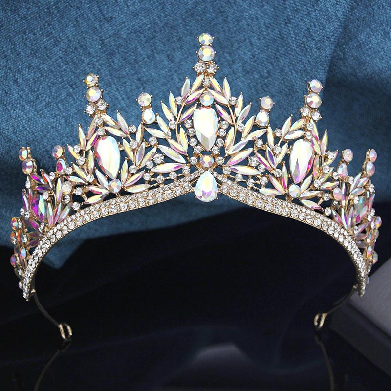 Baroque Bridal Crown Princess Girls Tiaras Birthday Hair Accessory Elegant Wedding Headwear for Brides Headbands