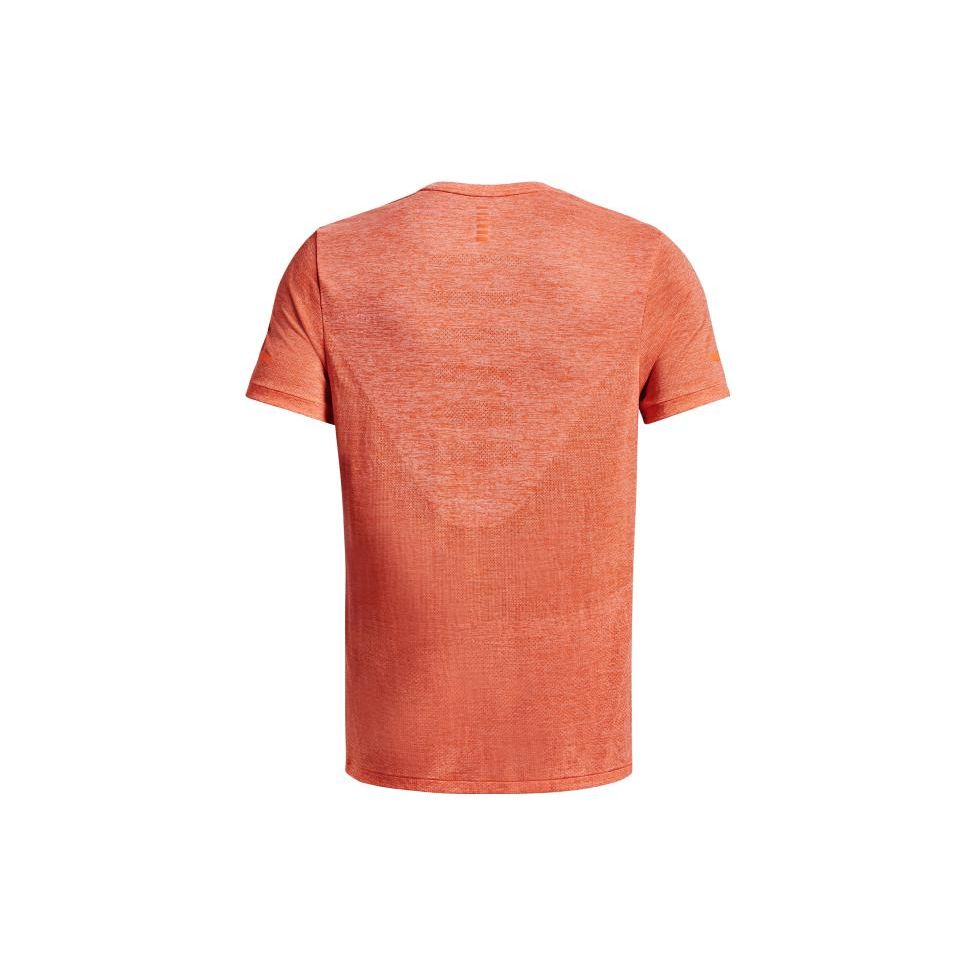 Under Armour Solid Color Crew Neck T-Shirt Men Tops Orange 1375692-848