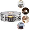 Stainless Steel Tea Teapot Stand Heater Candle Round Base Heater Coffee Milk Candle Holder Stove Crazy Volcano Oil