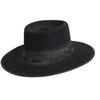 Pork Pie Top Sheep Felt Hat Solid Sheep Felt Hat Web Decorated Pure Wool Felt Hat