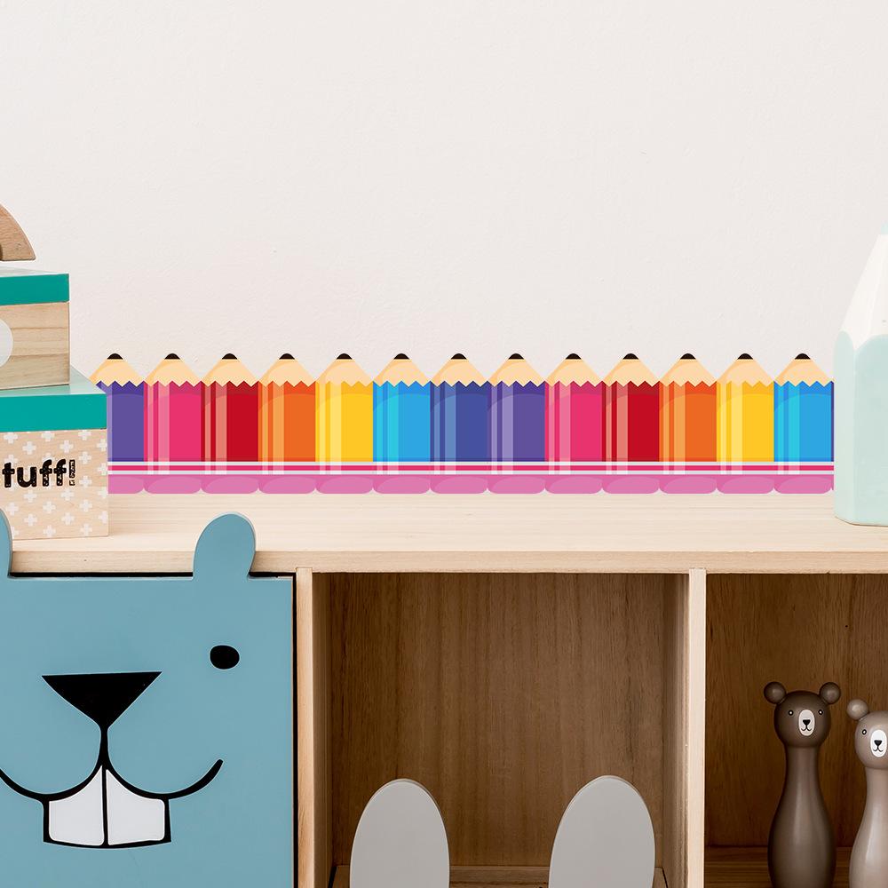 Personalisierte Buntstift-Taillenaufkleber für Schlafzimmer, Wohnzimmer, Eingangsbereich, Heimwanddekoration