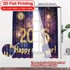 2D Flat Printing  2pcs  Celebration(3) Pattern Chic Curtains Polyester Curtains Holiday Ldeal for Living Room and Bedroom