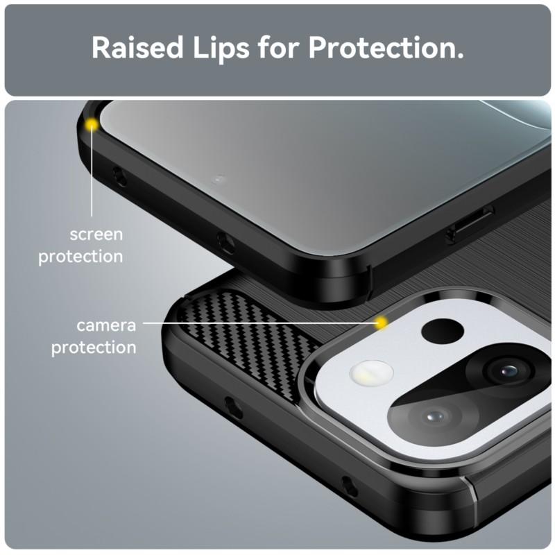 For OnePlus 13s 5G Case For OnePlus 13s 5G Case Carbon Fiber Shockproof Soft Silicone Back Case For OnePlus 13s 5G