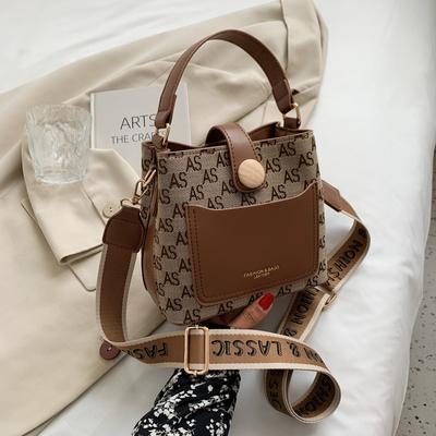 Modische, lässige, tragbare Eimertasche für Damen, neue Herbst- und Wintermode, große Kapazität, Schulter-Crossbody-Tasche