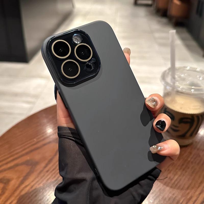 Natural titanium phone case for For Iphone 16 15 14 13 12 11 pro max plus hard pc back cover case bumper Camera protection with lens