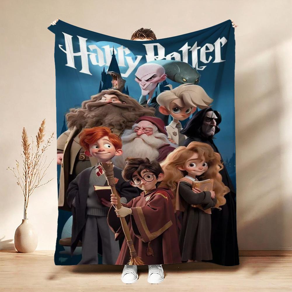 Hogwarts Four Houses Flannel Blanket Soft Warm Fleece Blanket For Living Room Air Conditioner Room Lightweight Home Decor Gift For Friends