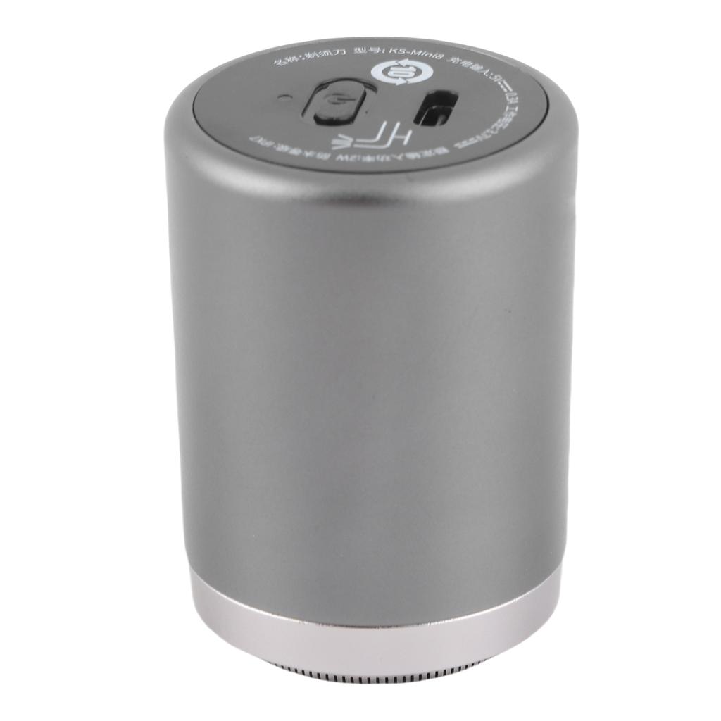 Electric Beard Trimmer for Men Aluminum Steel Rechargeable Portable Beard Trimmer for Car Travel Silver