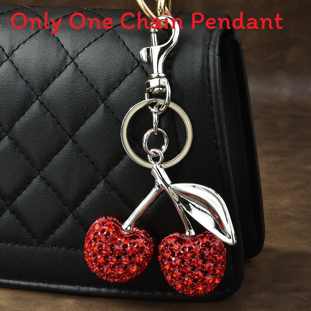 Cherry Keychain Jewelry Gift For Women With Diamond Embellishments For Fashion Accessories