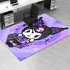 1pc Sanrio Kuromi Mermaid Printed Office Carpet Rectangle Rug Under The Table,Perfect Room Decor for Living Room, Bedroom, Kitchen, Non-slip Floor Mat