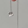 silver  art irregular brushed flower pendant necklace for women exquisite and High quality collar chain party