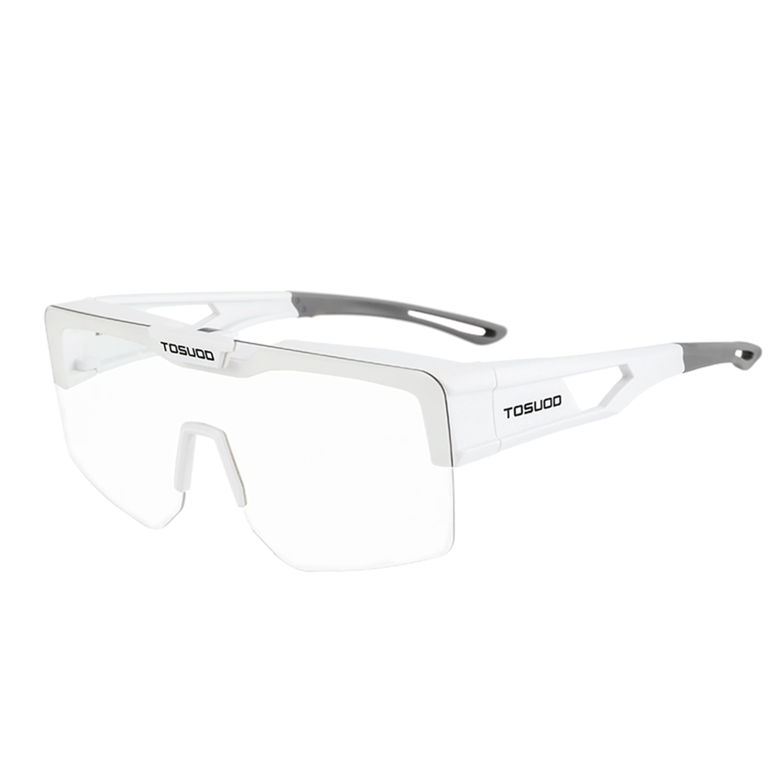 Tosuod Cycling Photochromic Polarized Inner Frame Waterproof for Running 0068 [TOSUOD] Sunglasses, & Lenses, Ultra-lightweight 27g, Myopia-friendly,