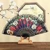 Plastic Ribs Spanish Folding Fan Lace Trim Edge Handheld Fan Elegant Dance Prop Fan  Gift