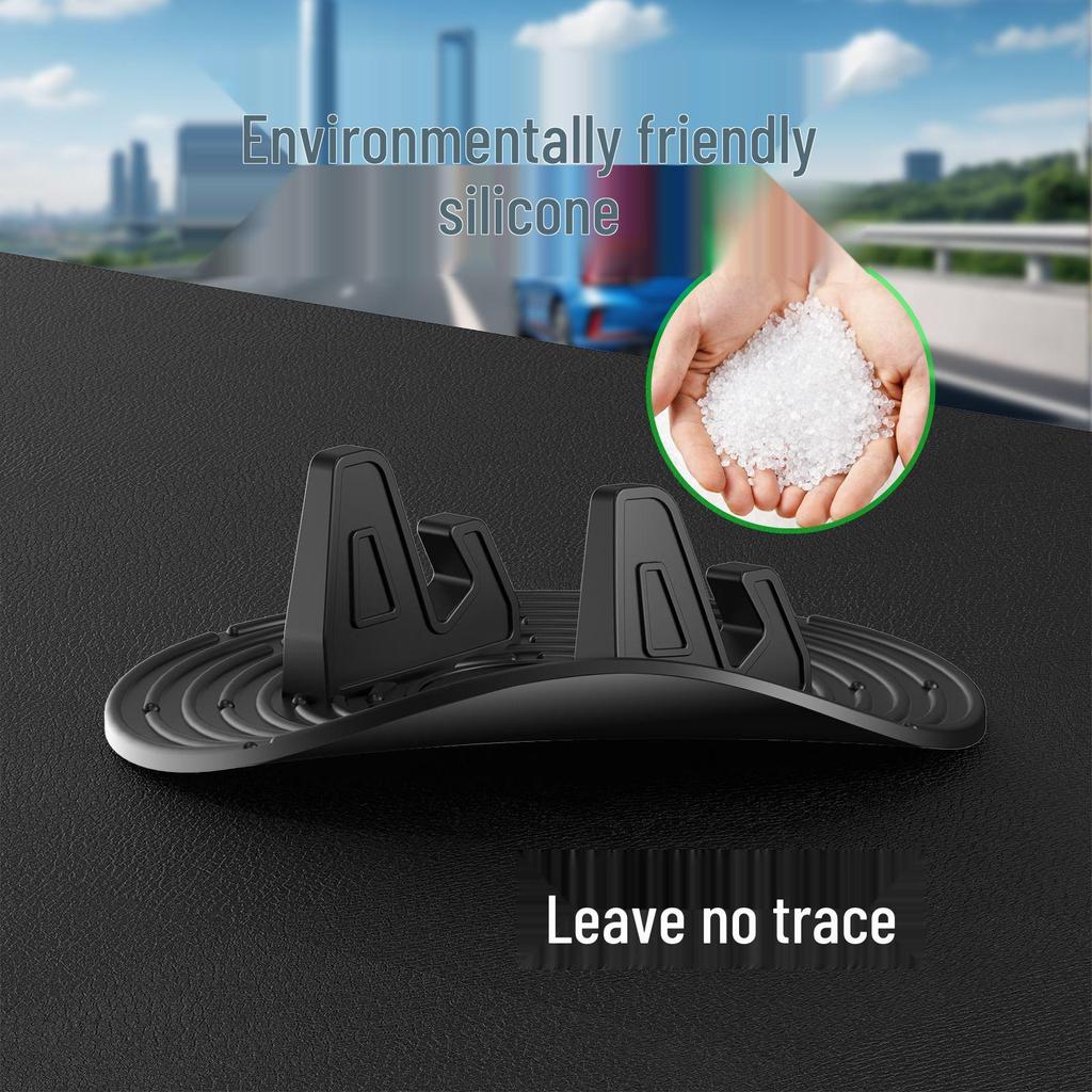 Durable Silicone Car Phone Holder with Gravity Support & Multi-functional Dashboard Navigation