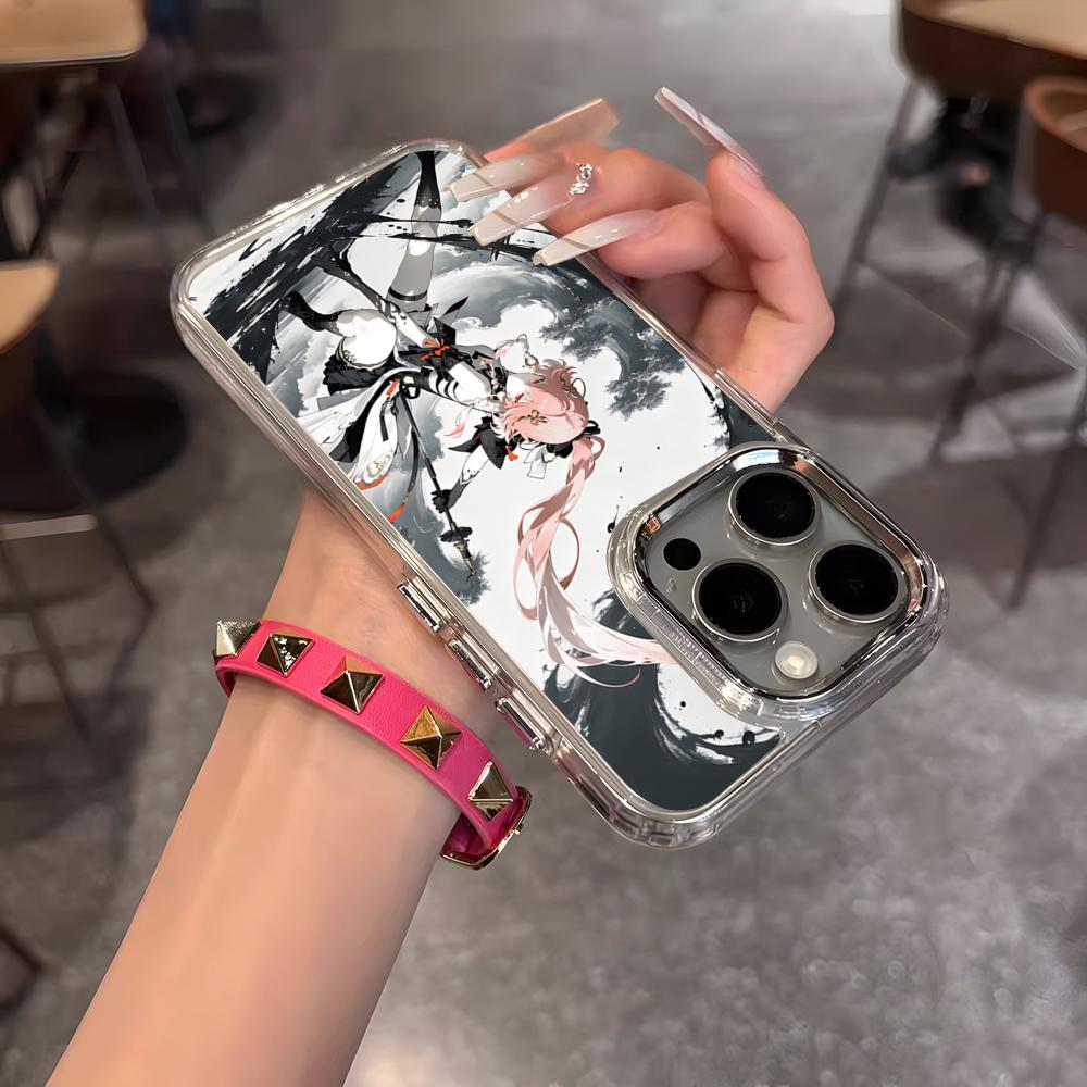 

Чехол для телефона Wuthering Waves Changli-ES Для IPhone 17 Air 16 15 14 13 12 11 Pro Pro Max Plus Прозрачный Мягкий Чехол iPhone 13 Pro