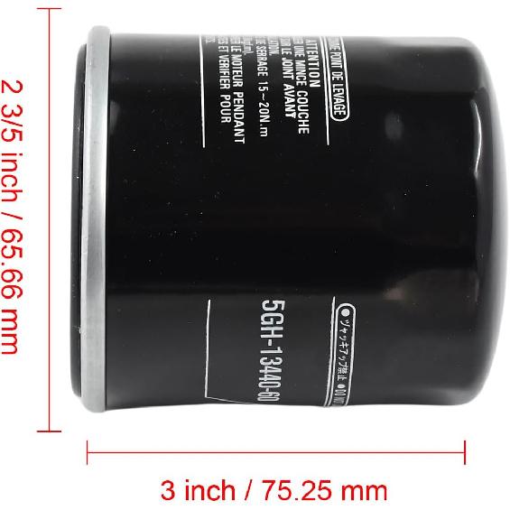 5GH-13440-71-00 Oil Filter 5GH-13440-70-00 5GH-13440-00-00 5GH-13440-10-00 5GH-13440-30-00 Compatible with Yamaha Outboard Engine F15 F25 F30 F40 F50