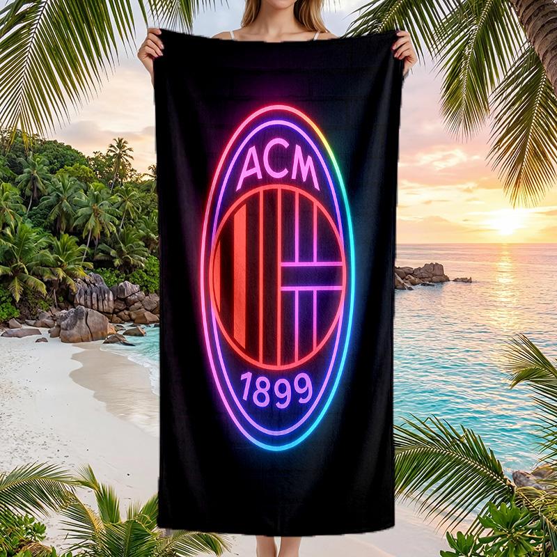 AC Mailand Strandtuch Weiches Mikrofaser Sommerhandtuch Schnelltrocknendes Absorptionsfähiges Handtuch für Strand Schwimmbad Reisen