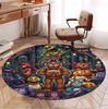 Five Nights At Freddy's Pattern Round Rug, Indoor/Outdoor Mat, for Picnic, Gameroom, Bedroom, Office, Living Room, Home Decor Carpet, Birthday Gift