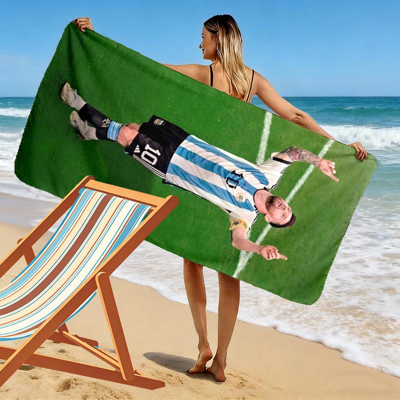 Asciugamano da Spiaggia con Stampa di Messi, Asciugamano Grande Morbido ad Asciugatura Rapida per Spiaggia Campeggio Nuoto