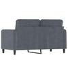 Vidaxl 2-Seater Sofa, Dark Grey, 120 Cm, Upholstered In Velvet