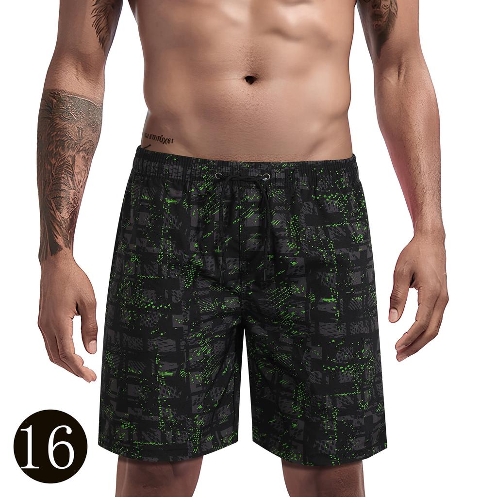 Men's casual shorts, men's shorts 2025 model, featuring tree branch and leaf patterns