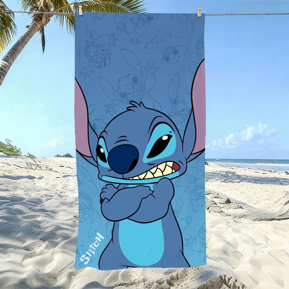 American Cartoon Figure Print Thick Microfiber Beach Towel Quick Dry Bath Blanket For Kids