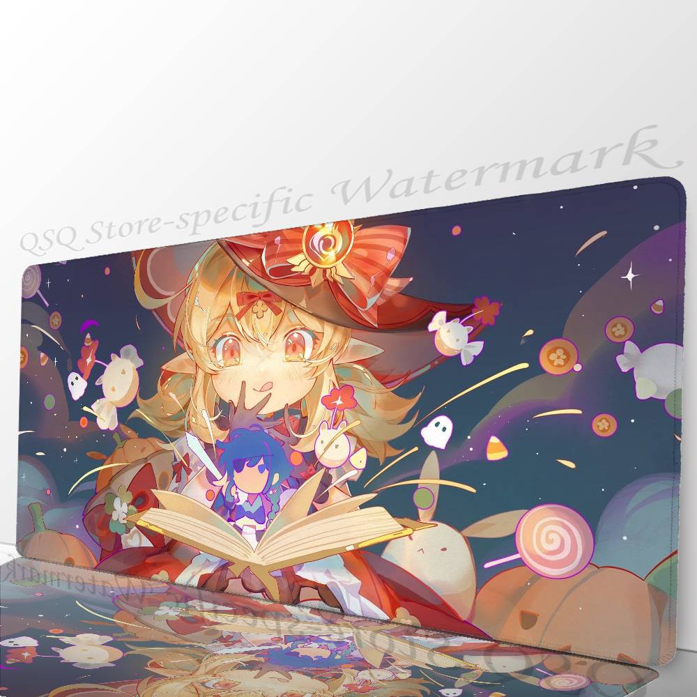 Klee Anime G-Genshin Impact Mousepad Non-slip Suitable For Office Computers Laptops E-sports Game Desk Mats XXL Keyboard