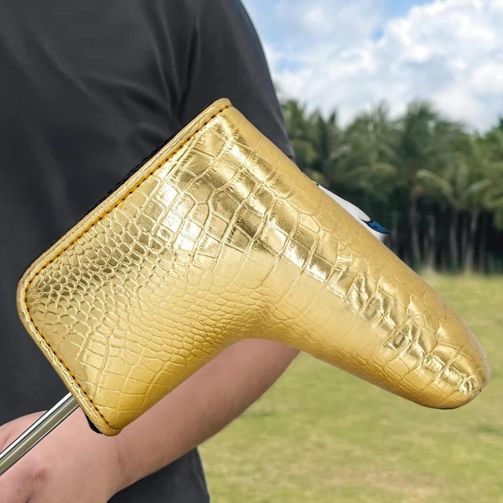 Thickened Padding Golf Putter Headcover PU Leather Putter Head Cover Golf Club Storage