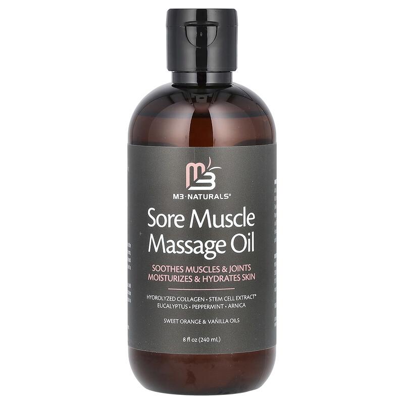 Sore Muscle Massage Oil, Sweet Orange & Vanilla, 8 fl oz (240 ml)