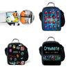 Stilvolles und lustiges dreiteiliges Rucksack-Set für Kinder mit geometrischen Mustern
