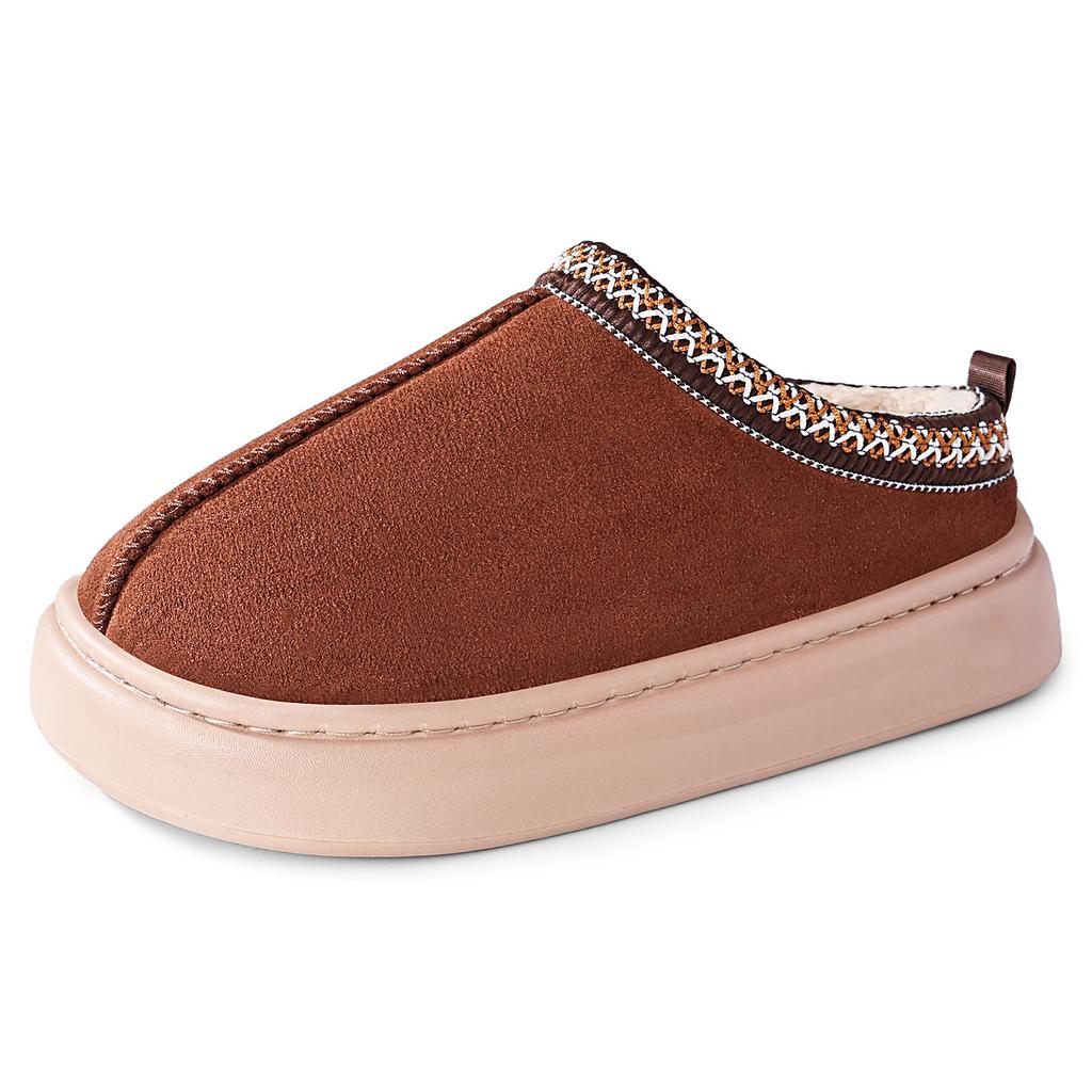 Shoes women's winter velvet thickened cotton shoes half-drag cotton boots large size foreign trade women's boots cold-proof and warm cotton slippers