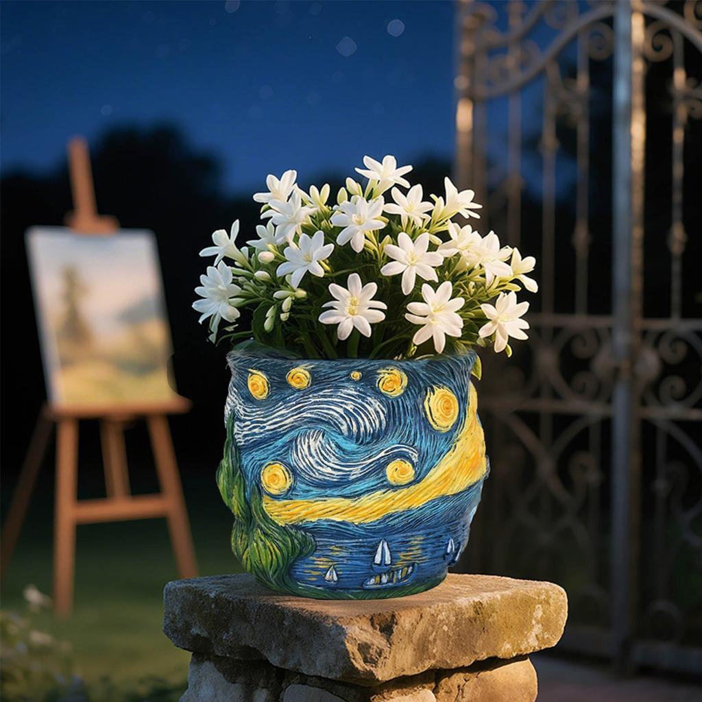 Sky Resin Flower Pot,  Sky Creative Flower Planting Tool, Balcony Potted Plant, Decorative Ornaments.