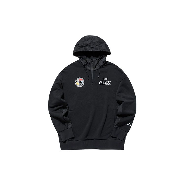 Anta X Coca-Cola Collaboration Lifestyle Series Letter Print Sports Hoodie Men Hoodies Black 952139711-4