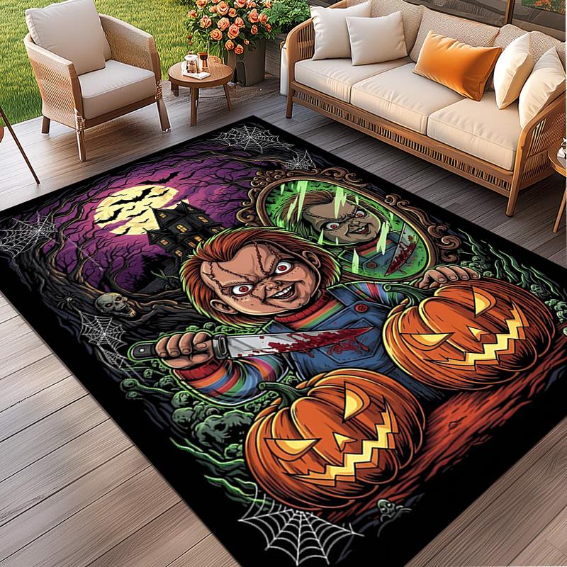 Bride of Chucky Print Rug, Washable Floor Carpet, For Entryway Dorm Laundry Room Office Study, Home Decor Birthday Christmas Gift