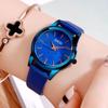 Gedi Fashion Glitter Women's High-End Waterproof Quartz Watch with Leather Strap