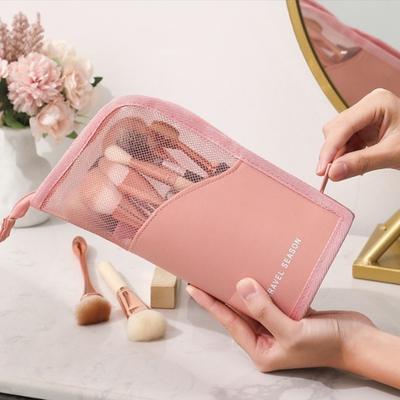 Dámská kosmetická taška Cestovní přenosná úložná taška Velkokapacitní taška na štětce na make-up a tužky na obočí Přenosná