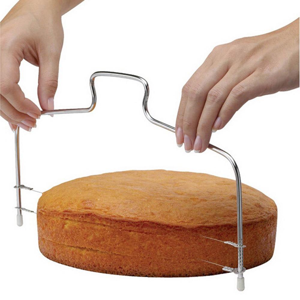 Cake Cutter Leveler Adjustable Double Slice Bread Cutter Durable Stainless Steel Cake